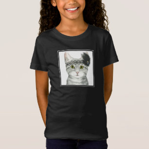 Downton Cat   Bejeweld met kant T-shirt