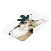 Downton Cat | Bejeweld met veren Magneet (Linkerzijde)