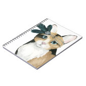 Downton Cat | Bejeweld met veren Notitieboek (Linkerzijde)