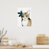 Downton Cat | Bejeweld met veren Poster (Keuken)