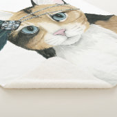 Downton Cat | Bejeweld met veren Sherpa Deken (3/4)