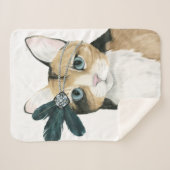 Downton Cat | Bejeweld met veren Sherpa Deken (Voorkant (horizontaal))