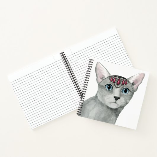 Downton Cat | Bejeweld Notitieboek (Binnen)