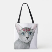Downton Cat | Bejeweld Tote Bag (Achterkant)