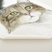 Downton Cat | Met veren verrijkt Sherpa Deken (3/4)