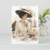 Downton Delight | Elegante thee Kaart (Staand voorkant)