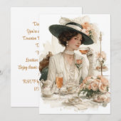 Downton Delight | Elegante thee Kaart (Voorkant / Achterkant)