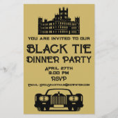 Downton Theme Dinner Party Flyer (Voorkant)