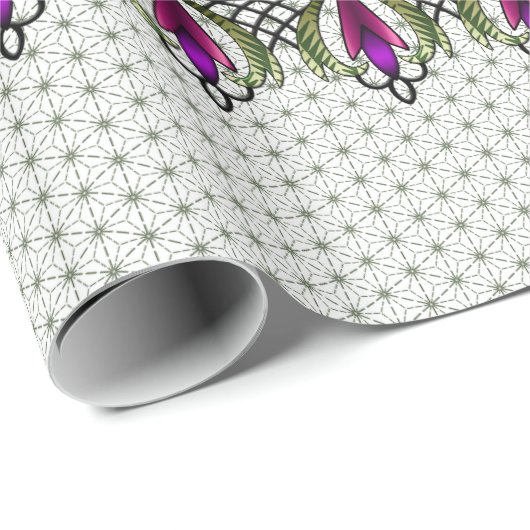 Downtown Abbie's salon Walls_Fuchsia, groen, zwart Cadeaupapier (Rol Hoek)