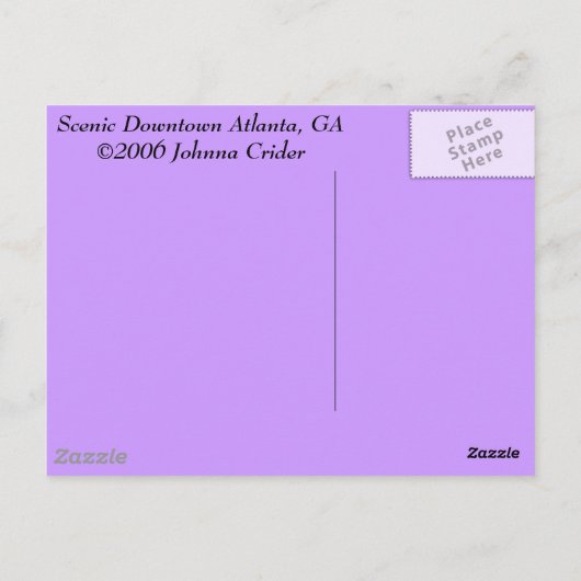 Downtown Atlanta Briefkaart (Achterkant)