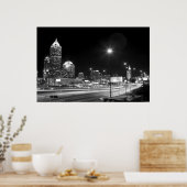 Downtown Atlanta BW Poster (Keuken)