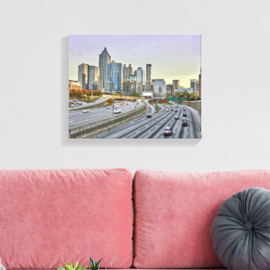 Downtown Atlanta Canvas Afdruk (Insitu (Woonkamer))