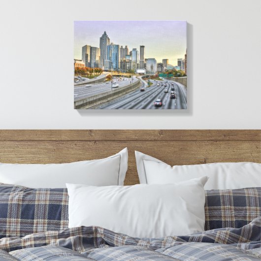Downtown Atlanta Canvas Afdruk (Insitu (Slaapkamer))