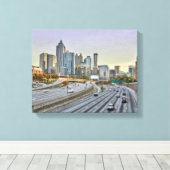 Downtown Atlanta Canvas Afdruk (Insitu (Houten vloer))