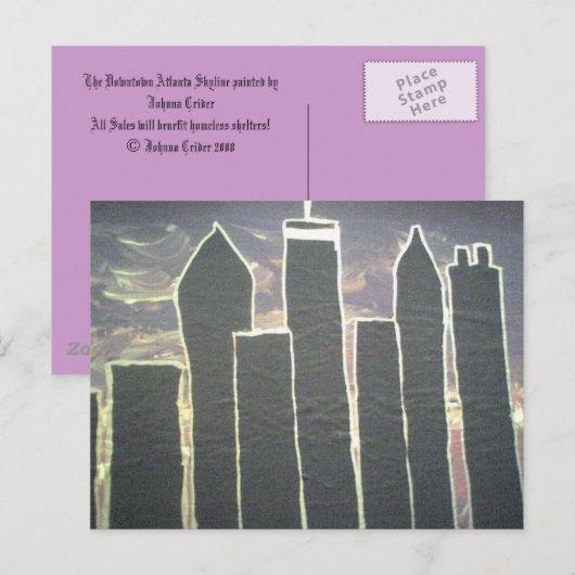 Downtown Atlanta Skyline Briefkaart (Voorkant / Achterkant)