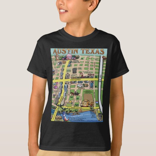 Downtown Austin Texas 14 T-shirt (Voorkant)