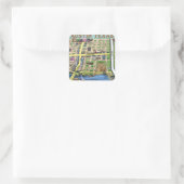 Downtown Austin Texas 14 Vierkante Sticker (Tas)