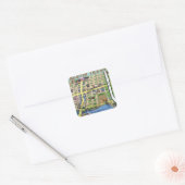 Downtown Austin Texas 14 Vierkante Sticker (Envelop)