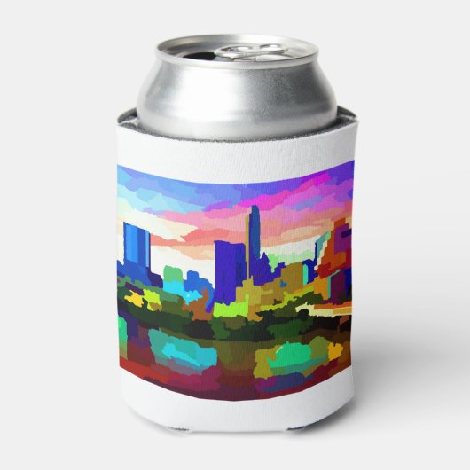 Downtown Austin Texas Skyline Blikjeskoeler (Blikje Voorkant)