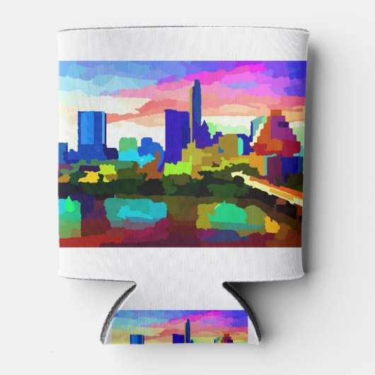 Downtown Austin Texas Skyline Blikjeskoeler (Voorkant)