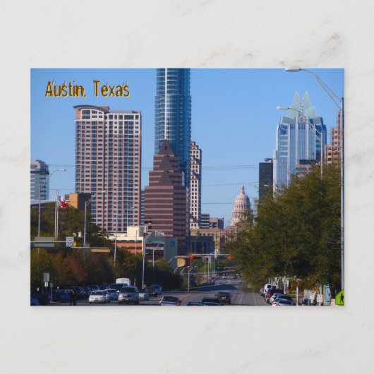 Downtown Austin, Texas, Zoomed Briefkaart (Voorkant)