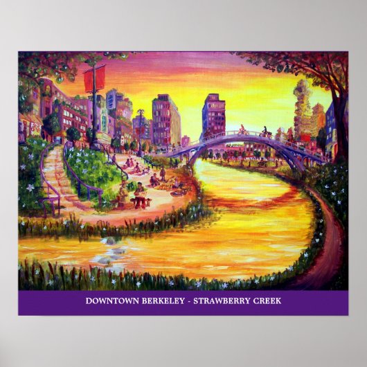 Downtown Berkeley - Strawberry Creek Poster (Voorkant)