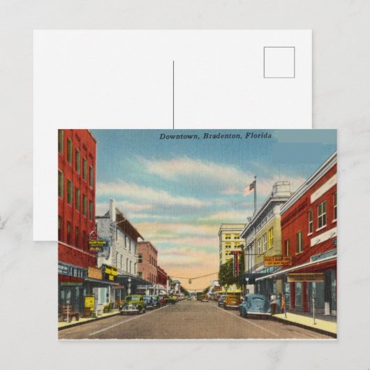 Downtown, Bradenton, Florida Briefkaart (Voorkant / Achterkant)