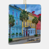 Downtown Charleston, SC kleurrijke gebouwen Keramisch Ornament (Rechts)