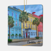 Downtown Charleston, SC kleurrijke gebouwen Keramisch Ornament (Links)