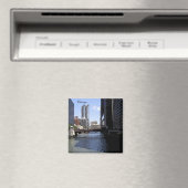 Downtown Chicago door rivier Magneet (Insitu (Vaatwasser))