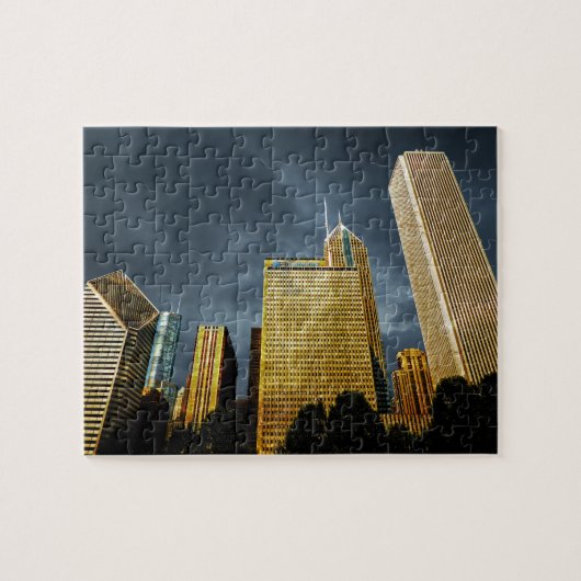 Downtown Chicago Illinois Skyline Jigzaag Puzzle Legpuzzel (Horizontaal)