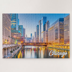 Downtown Chicago, Illinois, Verenigde Staten Legpuzzel