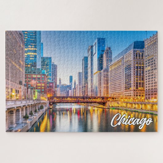 Downtown Chicago, Illinois, Verenigde Staten Legpuzzel (Horizontaal)