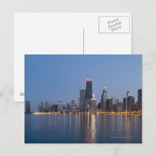 Downtown Chicago Skyline Briefkaart (Voorkant / Achterkant)