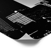 Downtown Chicago Skyline Panorama Monochrome Poster (Hoek)