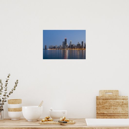 Downtown Chicago Skyline Poster (Keuken)