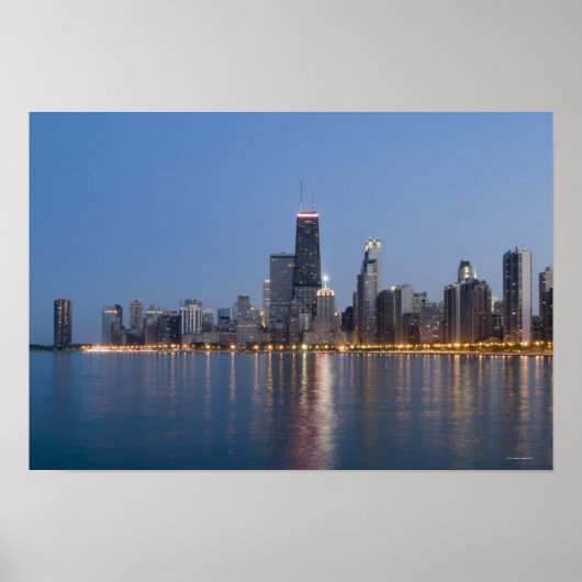 Downtown Chicago Skyline Poster (Voorkant)
