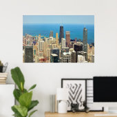 Downtown Chicago skyline Poster (Thuiskantoor)