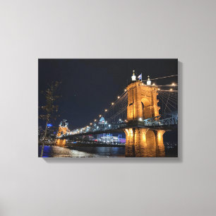 Downtown Cincinnati Canvas Afdruk