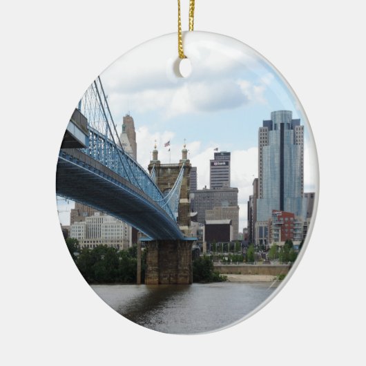 Downtown Cincinnati Keramisch Ornament (Links)