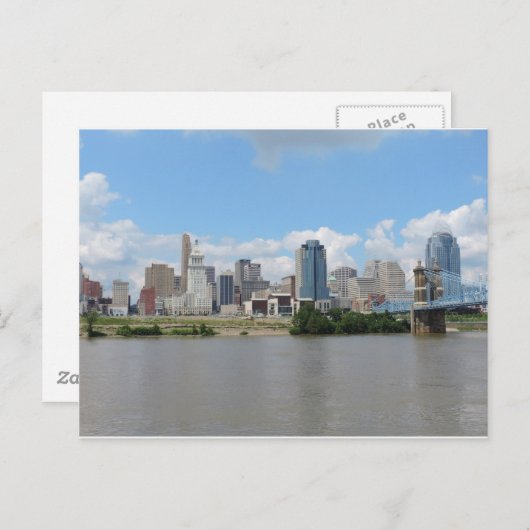 Downtown Cincinnati skyline Briefkaart (Voorkant / Achterkant)