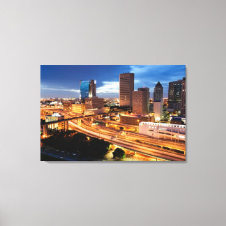 Downtown City Canvas Afdruk