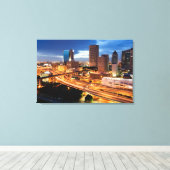 Downtown City Canvas Afdruk (Insitu (Houten vloer))
