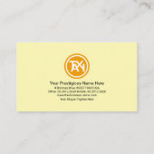 Downtown City Skyline Yellow Taxi Cab Driver Visitekaartje (Achterkant)