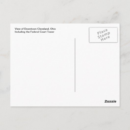 Downtown Cleveland, Ohio Briefkaart (Achterkant)