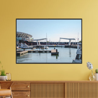 Downtown Cleveland Ohio Canvasprint op Spanramen Canvas Afdruk