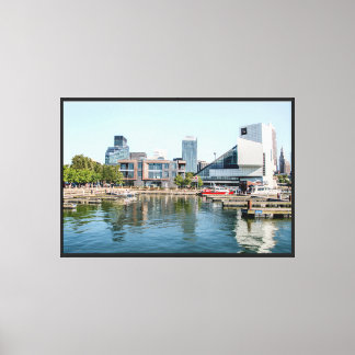 Downtown Cleveland Ohio Canvasprint op Spanramen Canvas Afdruk