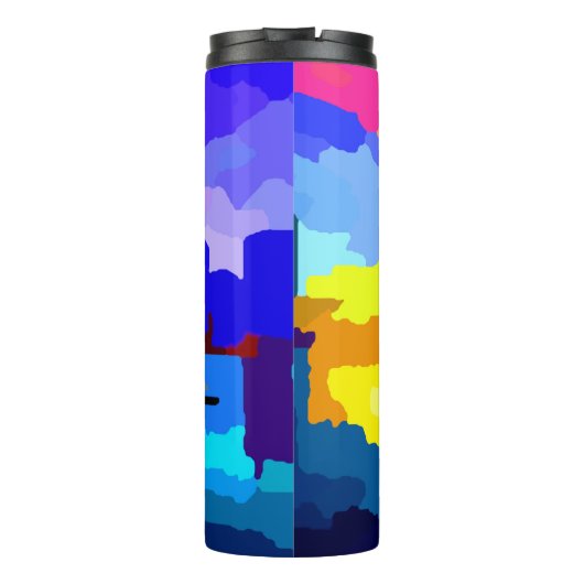 Downtown Cleveland Ohio Lakefront Skyline Thermosbeker (Achterkant)