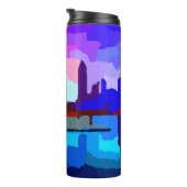 Downtown Cleveland Ohio Lakefront Skyline Thermosbeker (Geroteerd rechts)