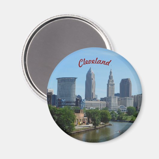 Downtown Cleveland Riverview Magnet (Voorkant / Achterkant)